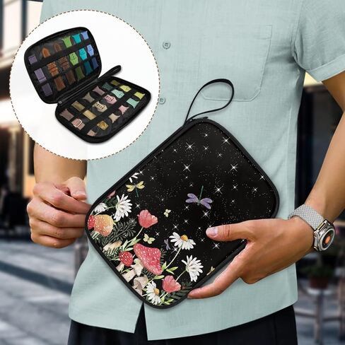 Watch Band Case Organizer for 12 Watch Strap, Watch Band Storage Compatible with Apple Watch Band Organizer, Watch Accessories for Women, Mushroom Moon in Saudi Arabia