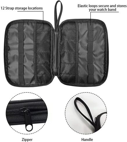 Watch Band Case Organizer for 12 Watch Strap, Watch Band Storage Compatible with Apple Watch Band Organizer, Watch Accessories for Women, Mushroom Moon in Saudi Arabia