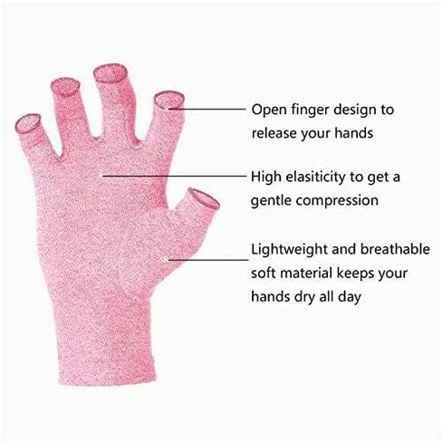 Duerer Arthritis Gloves Women Men, Carpal Tunnel, Rheumatiod, Tendonitis, Fingerless Hand Thumb Compression Gloves in Kuwait