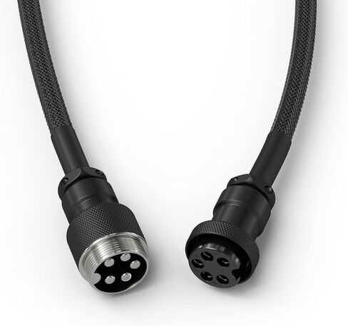 كابل لوحة المفاتيح ملفوف Glorious - كابل ملفوف USB C كابلات مضفرة حرفية للوحة مفاتيح الألعاب الميكانيكية كابل ملفوف - كابل لوحة مفاتيح مخصص (أسود) in Saudi Arabia