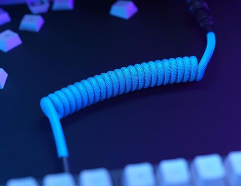 كابل لوحة المفاتيح ملفوف Glorious - كابل ملفوف USB C كابلات مضفرة حرفية للوحة مفاتيح الألعاب الميكانيكية كابل ملفوف - كابل لوحة مفاتيح مخصص (أسود) in Saudi Arabia