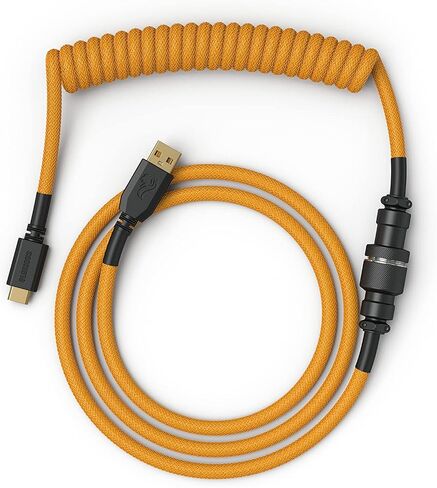 كابل لوحة المفاتيح ملفوف Glorious - كابل ملفوف USB C كابلات مضفرة حرفية للوحة مفاتيح الألعاب الميكانيكية كابل ملفوف - كابل لوحة مفاتيح مخصص (أسود) in Saudi Arabia