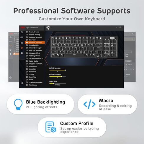 RK ROYAL KLUDGE RK96 RGB Limited Ed, 90% 96 Keys Wireless Triple Mode BT5.0/2.4G/USB-C Hot Swappable Mechanical Keyboard w/Wrist Rest, Software Support & Massive Battery, RK Yellow Switch in Kuwait