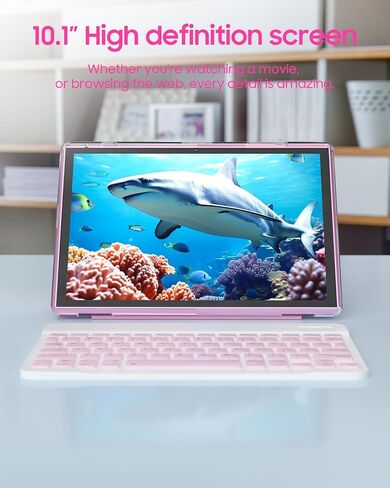 10 inch Tablet 2 in 1 Android 15 Tablets with Keyboard, 10" Tabletas Include Mouse Keyboard Stylus Case, 6000mAh 8GB RAM 32GB ROM Support 1TB Expandable Tableta Dual Camera 5G WiFi-6 Bluetooth Tablet in Saudi Arabia