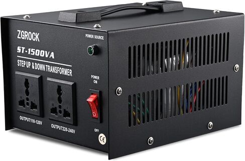 1500W Voltage Converter Transformer Heavy Duty Step Up/Down- 110 / 220V- Circuit Breaker Protection in Saudi Arabia