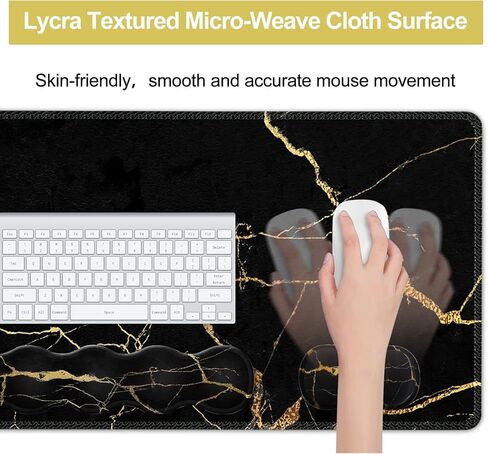 مجموعة حصيرة مكتب iLeadon، لوحة ماوس مع مسند للمعصم + مسند للمعصم للوحة المفاتيح + لوحة ماوس كبيرة + قاعدة، مجموعة لوحة ماوس ألعاب كبيرة 4 في 1 للمكتب المنزلي، فن بوهو ريترو in Kuwait