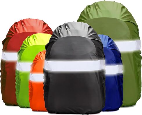 Waterproof Backpack Rain Cover,8000mm Waterproof Level,Upgraded with Reflective,Anti-Slip Cross Buckle Straps,Ultra-Strong Multilayer Structure for Hiking,Biking,Camping,Outdoor, Traveling in Saudi Arabia
