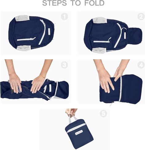 35L Foldable Waterproof Backpack For Outdoor Sports With Inside Wet Clothes Compartment Packable For Multiple Uses Ultra Lightweight Ideal For Hiking Men And Women Travel(Dark Blue) in Saudi Arabia