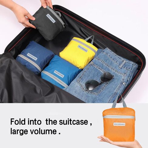 35L Foldable Waterproof Backpack For Outdoor Sports With Inside Wet Clothes Compartment Packable For Multiple Uses Ultra Lightweight Ideal For Hiking Men And Women Travel(Dark Blue) in Saudi Arabia
