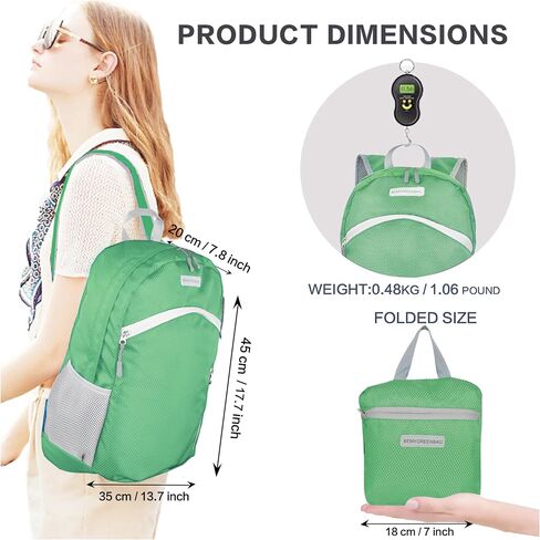 35L Foldable Waterproof Backpack For Outdoor Sports With Inside Wet Clothes Compartment Packable For Multiple Uses Ultra Lightweight Ideal For Hiking Men And Women Travel(Dark Blue) in Saudi Arabia