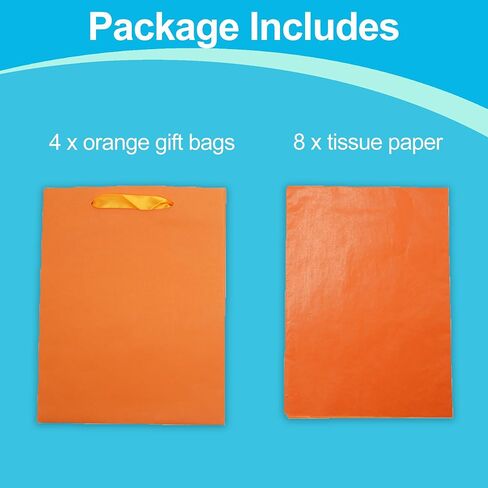 MOXARYSU 8 Pcs Medium Gift Bags With Handles: 8x5x10 Rainbow Colour Gift Bags Kraft Paper Party Favor Bags With 16 Tissues For Kids Party,Birthday,Baby Shower,Wedding（8 Colors） in Kuwait