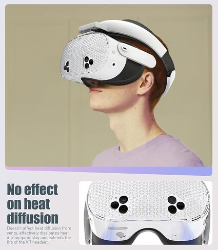 Orzero VR Head Strap Compatible for Quest 3S,Strap Accessories with Head Cushion, Upgarde Elite Strap Comfortable Protective Reduce Pressure – White in Saudi Arabia
