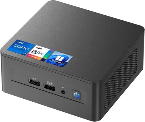 Intel NUC 12, ASUS NUC 12 NUC12WSHi7 Wall Street Canyon Mini Computer 12th Gen Intel Core i7-1260P, 12 Cores(4P+8E), 16 Threads, 18MB Cache, Intel Iris Xe Graphics,32GB RAM, 1TB PCIe SSD, Win 11 Pro in Kuwait