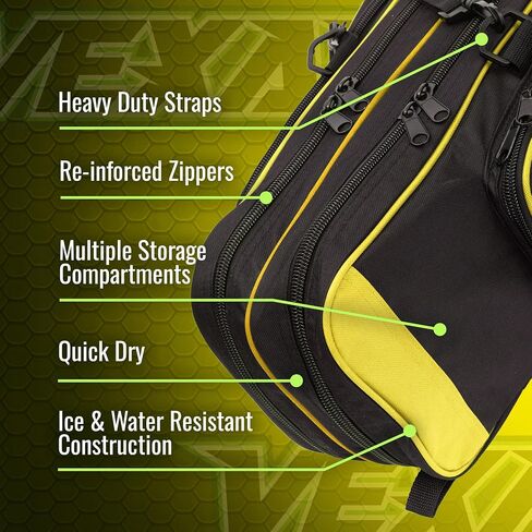 Vexan Ice Fishing Rod Case - Water-Resistant Ice Fishing Tackle Bag, Ice Rod Case - 36" Portable Rod Carrier, Fishing Rod Travel Case, Fly Fishing Bag - Fits 8 Rods, Tip-Ups, & Lures in Saudi Arabia