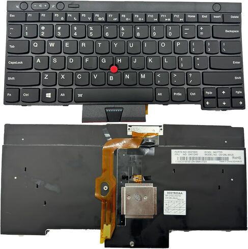 استبدال لوحة المفاتيح بإضاءة خلفية لجهاز IBM ThinkPad X230 X230I X230T X230I T430 T430S T430I L430 T530 T530I W530 L530 Series كمبيوتر محمول بتصميم أمريكي مع مؤشر (لا يناسب T430U X230S) in Saudi Arabia