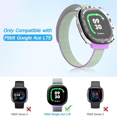 2 Pack Edge Protector Compatible with Fitbit Google Ace LTE Kids Smartwatch, Cute Cartoon Protective Case Cover Accessories for Fitbit Google Ace LTE Kids Smartwatch(Doughnut+Cow) in Kuwait