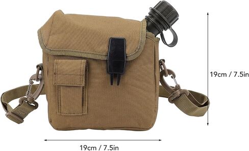 Zunate Outdoor Water Bottle - 1.5L Portable Water Canteen with Waist Bag, Multi Fuctional Flat Camping Water Bottle for Military Surplus or Bushcraft Gear (cp) in Saudi Arabia