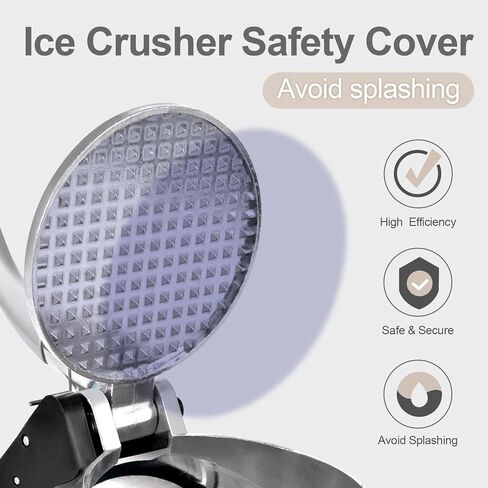 Shaved Ice Machine 380w Snow Cone Machine 3 Stainless Steel Blades Ice Shaver Machine Electric Ice Crusher 280lbs/hr Snow Cone Maker for Home and Commercial with Ice Pick(Silver) in Kuwait