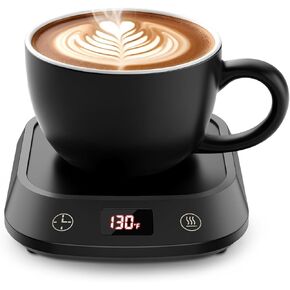 INSMART Coffee Mug Warmer - Coffee Cup Warmer for Desk, Faster Heating & Higher Temperature with Auto Shut Off, 6 Temp Settings & 1-12H Timer, Smart Electric Beverage Warmer for Coffee, Tea