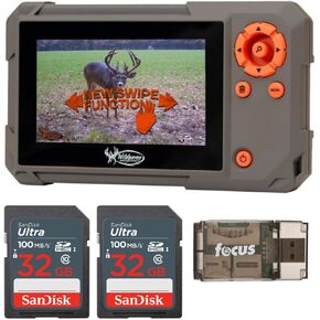 Wildgame Innovations Trail Pad Swipe SD Card Reader Bundle with 32GB Ultra SDHC UHS-I Memory Card (2-Pack), and All-in-One High Speed Card Reader (4 Items)