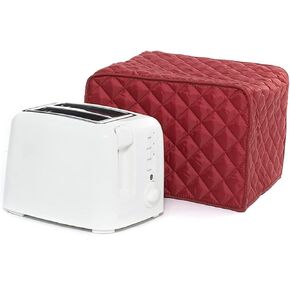 HONMEET 1Pc Red Toaster Cover for Two Slice Toaster Quilted Appliance for Use Protects Against and Fingerprints