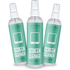 Powered by Nano Magic Screen Cleaner Spray 3-Pack, 6oz Sprays | Optical Grade Solution, Streak-Free Shine | Electronic Wipes Ideal for Touchscreen, Phone Screen, Laptop, Tablet