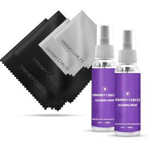 Screen Cleaner Spray Kit - Electronic Cleaning for Computer, Laptop, TV, Phone, Tablet, PC, Keyboard, Car Display, LCD, LED, & 4K Flat Screen, Includes 2 Microfiber Cloth - 2 oz, 1 Pack in Saudi Arabia