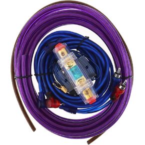 مجموعة أسلاك أمبير ذات 6 قياسات، تركيب أسلاك مرنة، كابلات تثبيت كاملة للتركيب، أرجواني in Kuwait