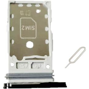 for Samsung Galaxy S24 Fe 5G 2024 Card Tray SD Sim Card Holder Container Replacement Part (Black)