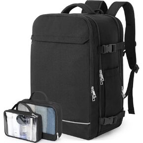 Travel Backpack for Women, 40L Travel Bag Personal Item Size, Waterproof Carry On Backpack with Packing Cubes for College, Business, Hiking, Work