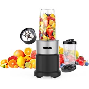 Personal Blender for Shakes and Smoothies, 2 Large 20oz Cups Included, 6 Sharp Blades, Blends Ice, Portable Frozen Blender, 800Watt Peak Blending