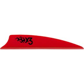 Bohning X3 Vane, 2.25", Red, 100pk