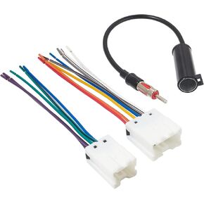 RED WOLF Radio Wiring Harness w/Antenna Adapter Compatible with Nissan 1998-2012 Frontier Pathfinder Titan, for Infiniti 1990-2008 G2/QX4 Install Aftermarket Stereo CD Receiver Cable Connector Kit