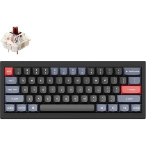 Keychron Q4 Wired Custom Mechanical Keyboard, QMK/VIA Programmable Macro, Full Aluminum, Hot-Swappable Gateron G Pro Brown Switch, 60% Layout Double Gasket Compatible with Mac and Windows - Black