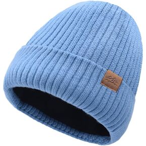 Oversize XXL Beanie Hat for Men Women, Wool Warm Knit Winter Hats Ski Cap Unisex Fashion Knit Cuffed Cap for Big Heads