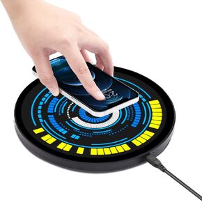 Wireless Charger Magic Qi 15W Wireless Charging Pad,Compatible with iPhone 15 14/14 Pro/14 Pro Max/Xs Max/XR/XS/X/8/8 Plus,Fast Charging S10/S10+/S9/S8/Note 10/10+/9/8 (No AC Adapter)