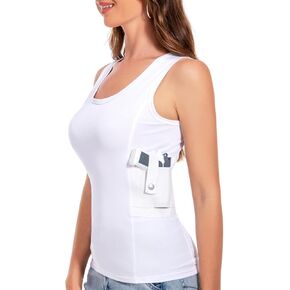 Concealed Carry Holster Tank Top - Everyday Conceal Carry Tactical Compression Bottom Shirts - Fits Small, Compact Equipment
