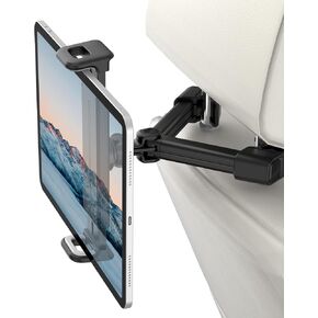 Fintie Car Headrest Tablet Holder - [360° Rotating] Adjustable Mount for iPad, Road Trip Essentials for Kids Adults Fits for iPad Pro, Air, Mini, iPhone, Galaxy Tab, E-Reader, 6-13" Devices, Black