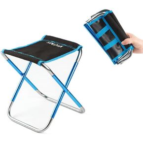 AOUTACC Ultralight Portable Folding Camping Stool for Outdoor Fishing Hiking Backpacking Travelling(XL:13"x14"x15";Large:11.8"x11"x11.4"; Medium:8.3"x9.5"x 11")
