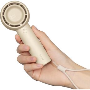 JISULIFE Mini Handheld Fan, Portable Bladeless Fan, Personal Hand Fan USB Rechargeable with Powerful Turbo Wind, Battery Operated Small Pocket Fan for Eyelash/Makeup/Kids/Women - White in Kuwait