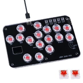 Arcade Stick All-Button Controller L16, Leverless Controller Street Fight with Turbo & SOCD, Arcade Stick Street Fight for PC/PS3/PS4/Steam/Switch Game Keyboard-Supports Hot Swap & Custom RGB(White)