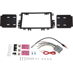 ECOTRIC Double DIN Installation Dash Kit W/Wire Harness Compatible with Select 1992-2012 Buick Chevy GMC Compatible Vehicles Listed Below