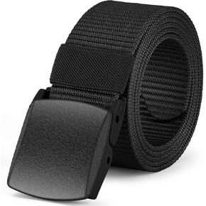 IronSeals Military Tactical Web Belt, Webbing Nylon Outdoor Web Belt with Plastic Buckle
