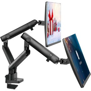 Monitor Wall Mount for 17-49 Inch Ultrawide Monitors, Heavy Duty Single Monitor Arm Holds 4.4-44 lbs Computer Screens, Full Motion Adjustable Premium Aluminum Wall Stand with VESA Mount, White