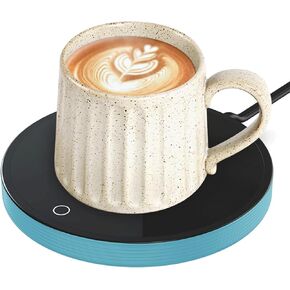 Mug Warmer for Coffee and Tea, Midgod Electric Beverage Warmers for Travel, Office Home Desk Use, Smart Thermostat Coaster Keep Coffee, Beverage, Milk, Tea and Hot Chocolate Warm (Black)