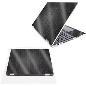 MightySkins Glossy Glitter Skin for HP Spectre x360 15.6" (2018) - Black Wood | Protective, Durable High-Gloss Glitter Finish | Easy to Apply, Remove, and Change Styles | Made in The USA