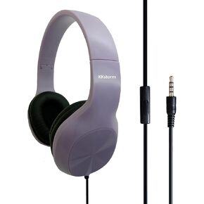 Students Headphones: Premium Headphones Noise Reducing Students Headphones for Students Kids Headphones with Microphone Unbreakable Headphones Unbreakable Durable Headphones (Purple)