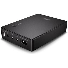 Shanqiu Mini UPS Battery Backup Uninterruptible Power Supply for Router, Modem, Security Camera, Input DC or USB Output USB 5V DC 5V 9V 12V 2A (37Wh)