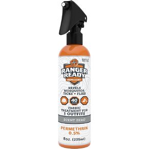 Ranger Ready Permethrin Spray for Clothes and Outdoor Gear - Permethrin Insect & Tick Repellent - Scent Zero (24 fl oz, Pack of 1)