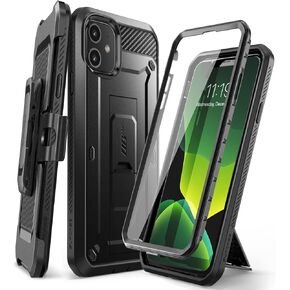 SUPCASE for iPhone 11 Case with Screen Protector (Unicorn Beetle Pro), [Built-in Stand & Belt Clip] [Military-Grade Protection] Heavy Duty Full-Body Protective Phone Case for iPhone 11 6.1", RoyalBlue